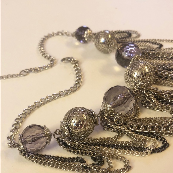 Vintage Silver Toned Statement Necklace - Picture 3 of 6